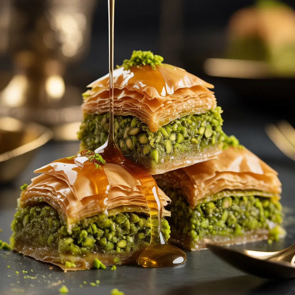 Baklava - Pistachio, honey, rose water