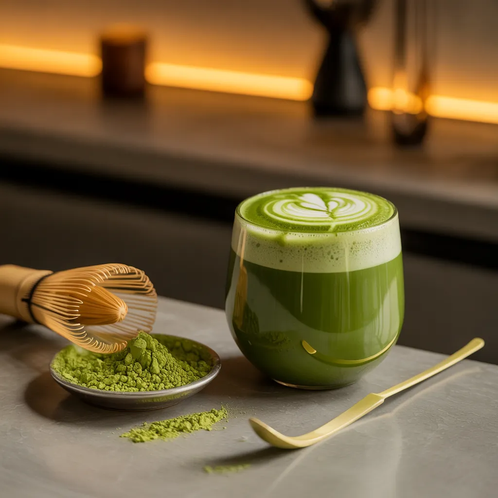 Matcha Energy - Ceremonial grade Uji matcha, oat milk foam. 