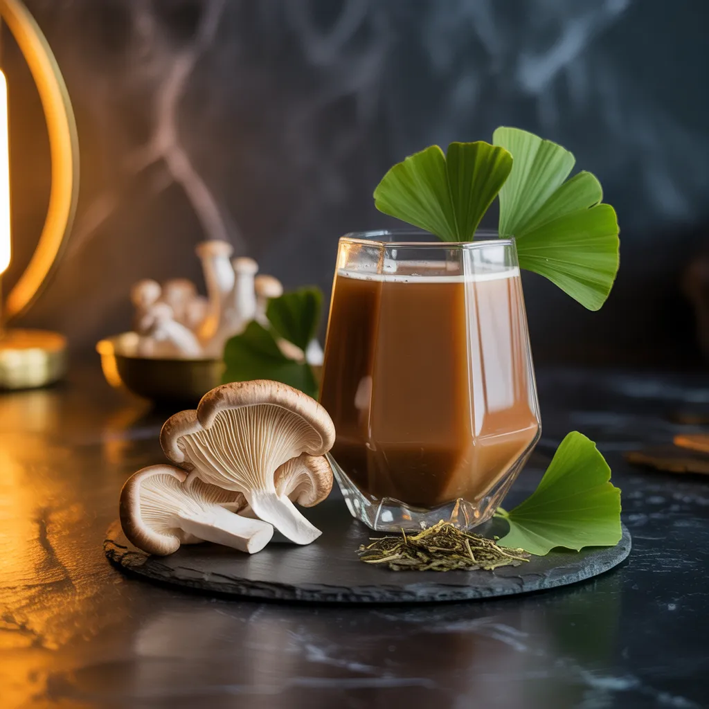 Nootropic Stack - Lion's mane, bacopa, ginkgo, green tea. 