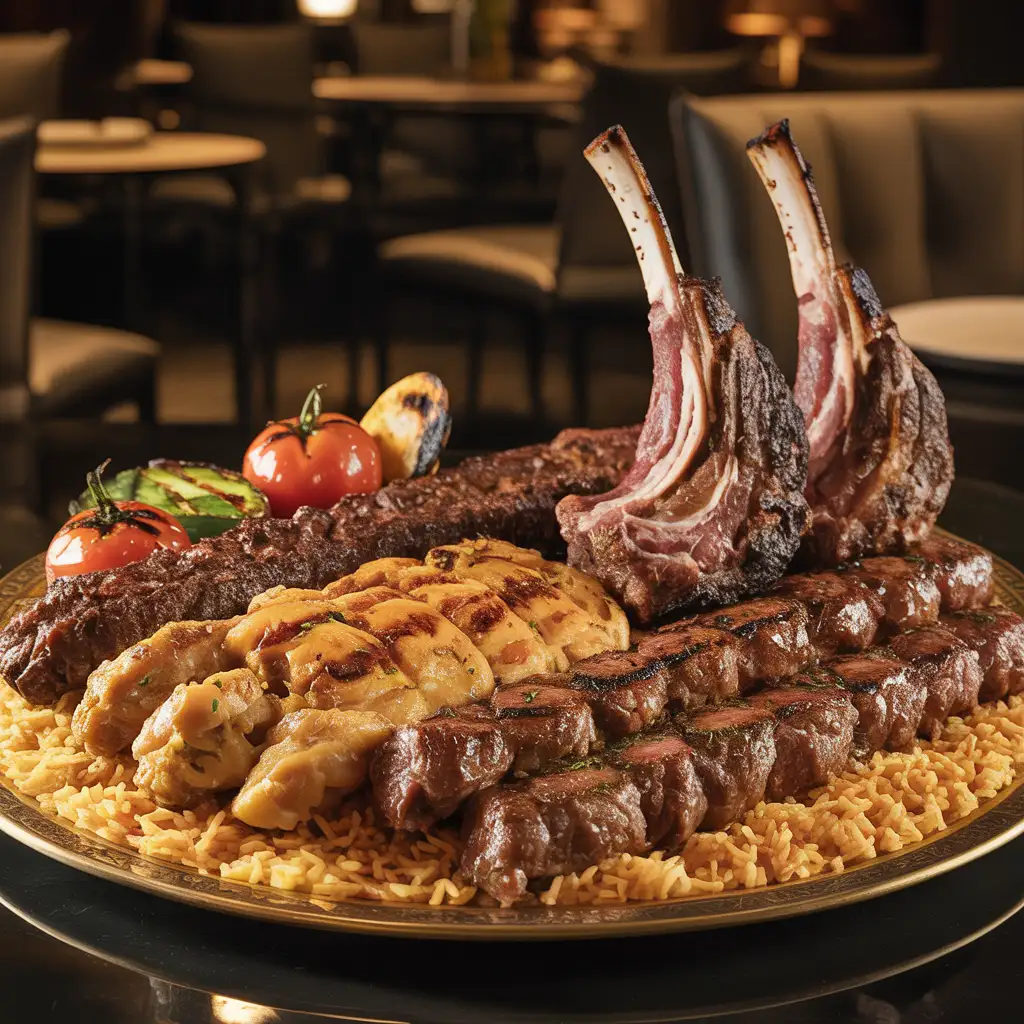 Mixed Grill Platter - Koobideh, joojeh, lamb chop, sides (serves 2-3)